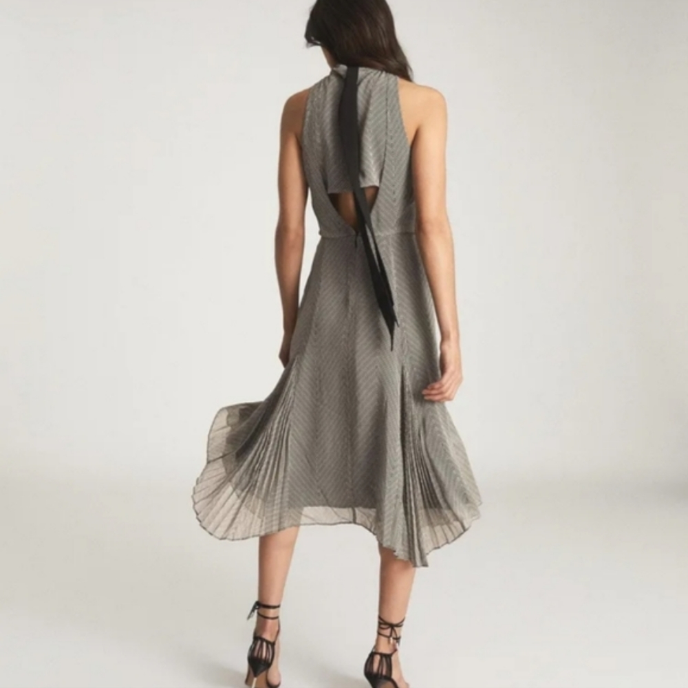 NWT REISS | High Neck Midi Dress - Picture 3 of 10